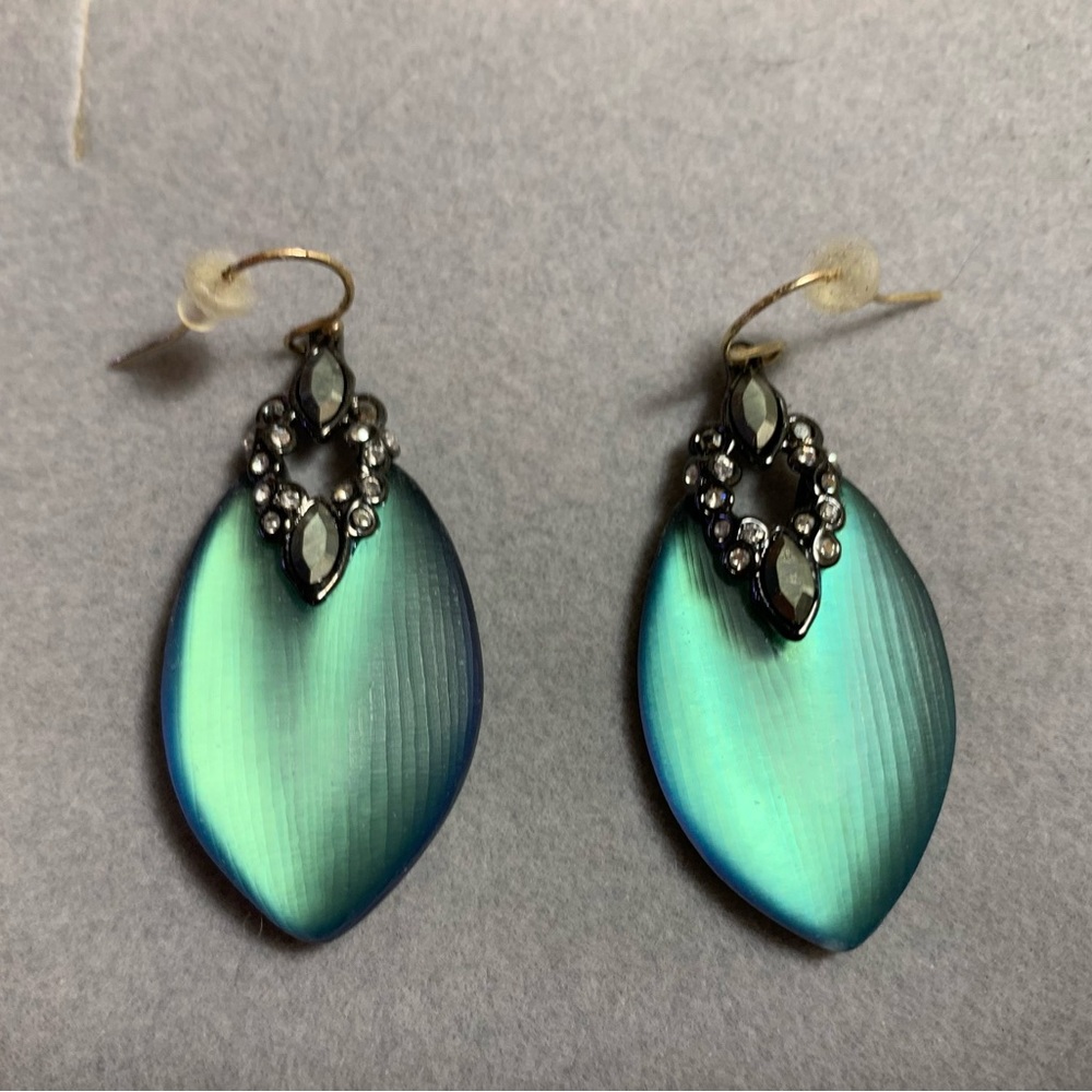 Alexis Bittar Crystal Capped Lucite drop earrings